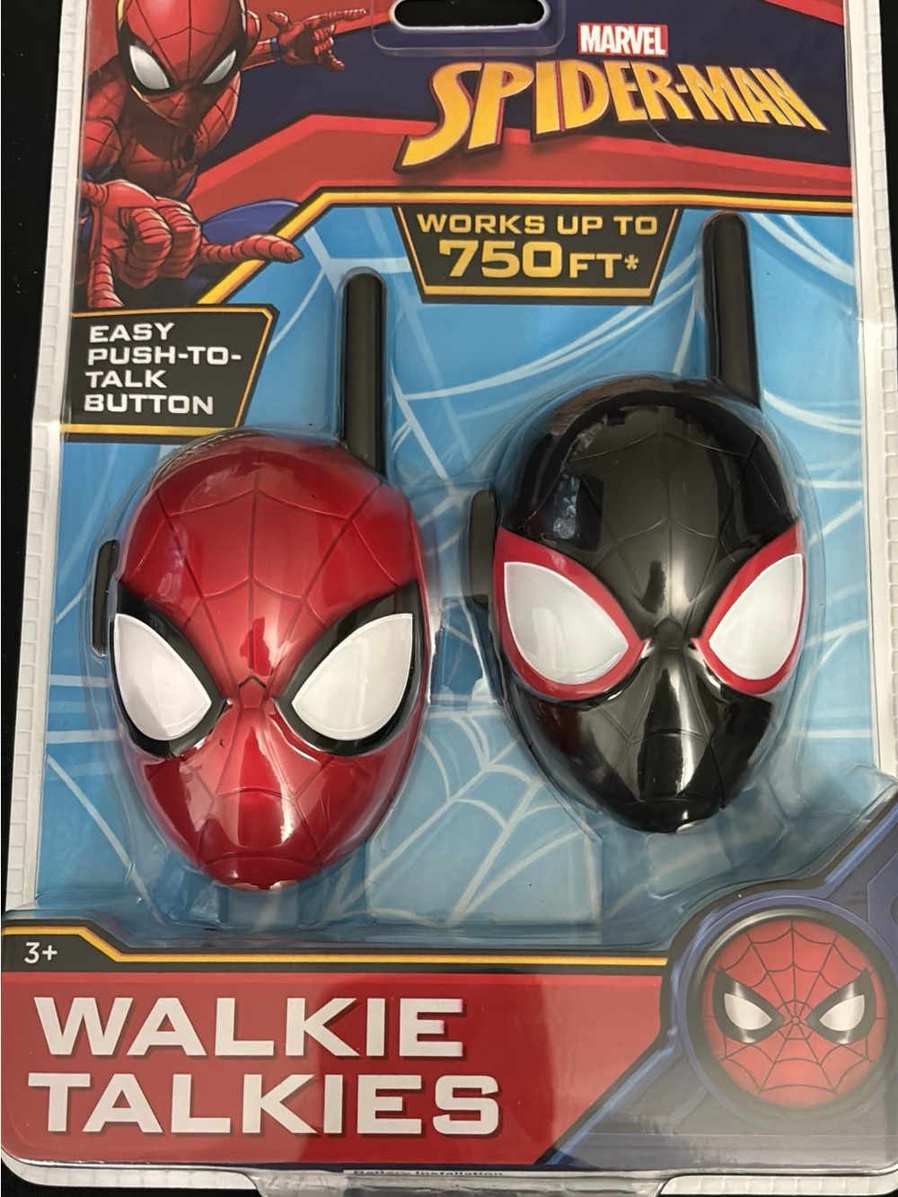 Marvel Spider-Man Walkie Talkies - Red & Black Mask Set